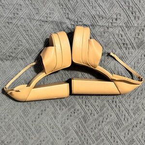 Tan Strappy Platform Heels